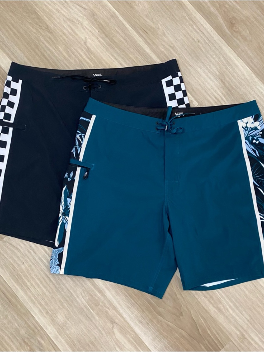 Vans Teal & Black Men's Board Shorts Bundle of 2